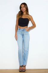 Sparks Joy Crop Top Black
