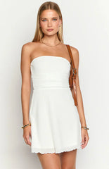 Benji White Strapless Mini Dress
