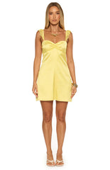 Raph Yellow Party Mini Dress