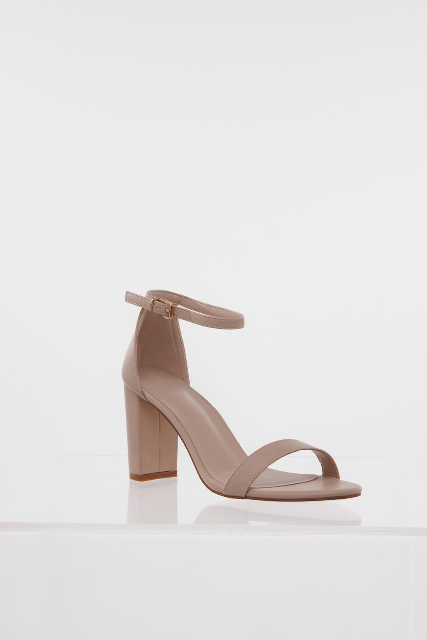 Classic Style Heels Nude PU