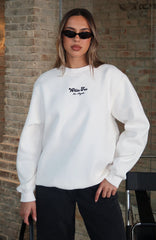 Through Thick And Thin Oversized Sweater Cream