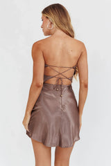 Good Impression Double Twist Mini Dress Charcoal