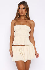 Flawless Mini Skirt Cream